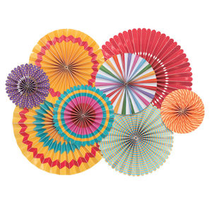 ชุดพัดลมกระดาษทรงกลมแบบแขวน8ชิ้นของตกแต่งงานปาร์ตี้กระดาษสีพัดลมเบบี้ชาวเวอร์วันเกิดอุปกรณ์งานกระดาษครบรอบแต่งงาน