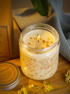 Chrysanthemum Fragrance Candle Calming Sleep Aid Indoor Home Girls Bedroom Light Scents Small Niche High End Smokeless Aromatherapy Candle