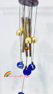 RAINBOW BRIDGE FENGSHUI LUCKY Evil Eye Wind Chime – Protection & Positive Energy