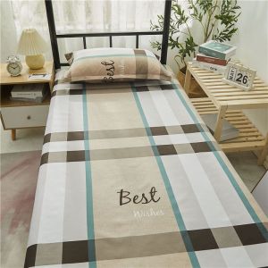 Minimalist Plaid Student Dormitory Bed Sheet