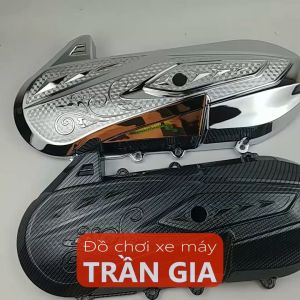 Ốp lốc máy lớn xe Vision năm 2021-2022-2023 che nồi đời mới nhất cacbon xi inox carbon - phụ kiện trang trí