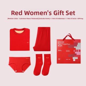 miiow | Red Warm Wedding Couples Underwear Set