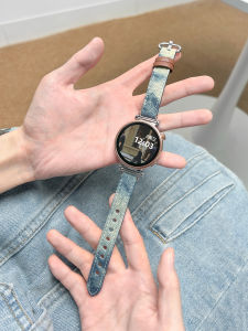 Uhada Denim Leather Smartwatch Band for Huawei GT4 Watch4 GT3 GT6 Sporty Womens Model Hand Chain Fashionable Summer Honor Magic2