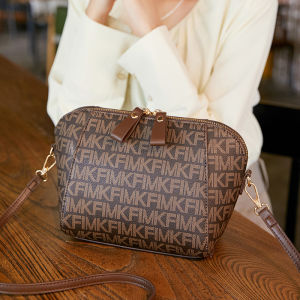 Fashionable Shell Shaped Leather Shoulder Bag for Women Single Strap Crossbody Bag Trendy Casual Handbag Soft Cotton Lining