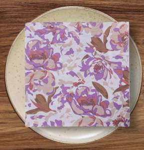 Party Napkin / Serviette (Paper) - Colour Floral Print [NSP035]