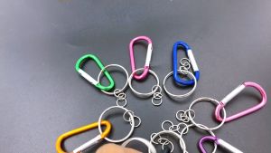 Móc khóa Đa Năng Dạng chũ D có khoen - Tiện ích móc chùm chìa khóa móc treo bình nước cấm trại kết nối lều ( quà tặng khách hàng nguẫ nhiên 1 màu sắc )