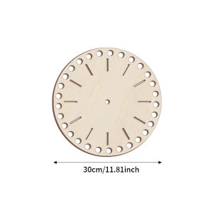 YOMDID 1pc Macrame Clock Base DIY Clock Base Weaving Craft Tool Creative Perforated Wooden Clock Board For Macrame Weaving