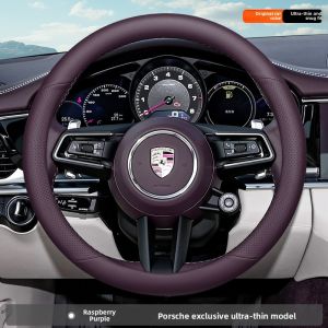 JIBEIDUN | Ultra-Thin Steering Wheel Cover for Porsche Macan Cayenne 718 Panamera 911 Taycan