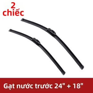 Cần Gạt Nước Cao Su Mềm Không Xương Kcimo Dành Cho Xe Ssangyong STAVIC 2013-2015 HD Êm Ái Bền Bỉ Kiểu Chữ U Kích Thước 24+18 Dùng Cho Kính Chắn Gió Ô Tô.