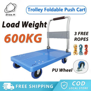 Trolley Portable 150KG/500KG/1000KG Hand Truck PVC Foldable Iron Small Trolley Barang Plastic Trolley