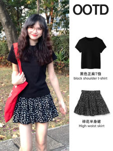 Váy Ngắn Họa Tiết Hoa Màu Đen Cạp Cao Cho Nữ Mùa Hè Váy Ngắn Kiểu Bánh Váy Ngắn Chữ a Cho Nữ Váy Ngắn Mùa Hè