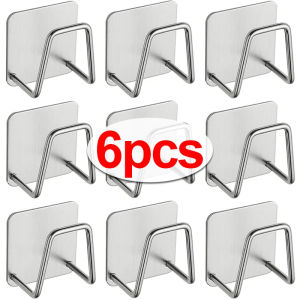 Stainless Steel Kitchen Sink Sponge Holder Self Adhesive Drain Rack Household Wall Hooks Storage Shelf