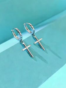 SHISHANGMEIDI | Fashionable Sterling Silver Cross Earrings