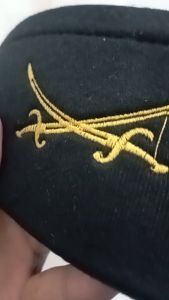 PECI SONGKOK Anak Dan Dewasa Terbaru Bordir Pedang Kembar Arabic