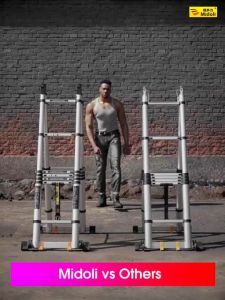 Multi-Purpose Telescopic Ladder MIDOLI with extra Safety (convert to Step or Straight Ladder) -6