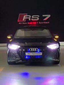 1:18 Scale RS7 Rolls-royce Phantom Car Toy Models Alloy Diecast Shock Absorption Doors Opened Sound Light for Adults Kids Gifts