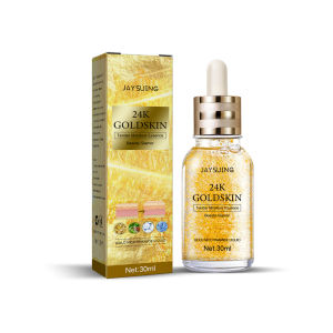 Jaysuing 24K Gold Face Serum Brightening Skin Tone Hyaluronic Acid Moisturizing Essence Anti wrinkle Whiten Gold Skin Care (30ml)