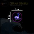 STICKER AQUARIUM IKAN PREDATOR CHANA. 
