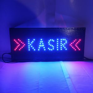 lampu led sign tulisan kasir