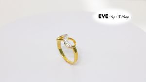 24K หนังสือเสือ แหวนทองไมครอนอินฟินิตี้สำหรับคุณผู้หญิง ไซส์อื่นๆ เลือก