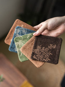 Tấm Thảm Cốc Trà Thủ Công Dyeing Tấm Thảm Chống Trượt Cách Nhiệt Tấm Thảm Cốc Trà Phong Cách Dân Tộc Tấm Thảm Cốc Trà Truyền Thống