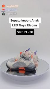 Sepatu Sneakers Anak Import LED Size 21-30 Model 23 Terbaru