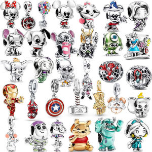 2025 100% S925 sterling silver Dumbo hot air balloon charm beads suitable for Pandora original bracelet DIY jewelry making