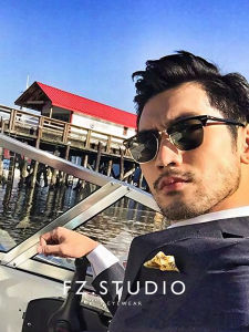 แว่นกันแดดแบบ Polarized Sunglasses สำหรับขับรถ สำหรับผู้ชาย แว่นกันแดดแบบไม่มีขอบ ป้องกันรังสียูวี แว่นกันแดดแบบมีเลนส์ปรับแสง