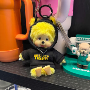 YF Monchhichi Onitsuka Tiger Collab Plushie Keychain Cute Trendy Toy Vinyl Plush Doll Bag Charm FY