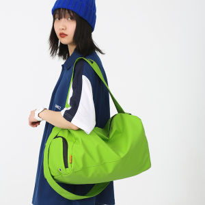 Casual Large Crossbody Shoulder Bag with Shoe Compartment for Travel And Outdoor Activities Green Color Suitable for Students And Young Adults