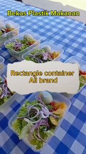 Rectangular Disposable Plastic Food Container [50Pcs] BEKAS PLASTIK MAKANAN 500ml/650ml/750ml/1000ml