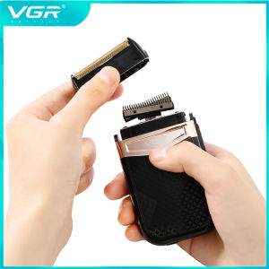 VGR V-331 USB Rechargeable Electric Shaver for Men Household Mens Cordless Foil Blead Shaver Shaving Machine Barber Trimmer