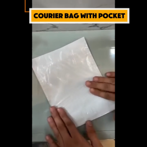 Plastic Courier Bag Pocket | Strong Postage Flyer Packaging WITH pocket