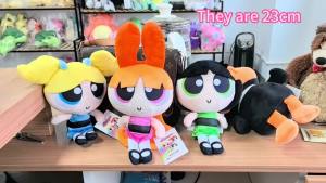 Original Classic The Powerpuff Girls Buttercup Bubbles Blossom Plush Toy 23cm/35cm Cute Cartoon Doll Kawaii Peluche