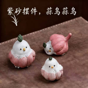 Đồ Chơi Trà Thủ Công Bằng Gốm Sét Tím Dễ Thương Trang Trí Bàn Trà Sáng Tạo Phụ Kiện Trang Trí Nhà Đồ Ăn Uống Trà