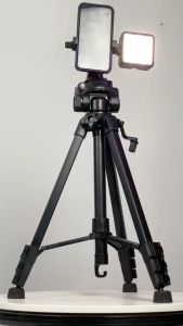 Combo Tripod Yunteng VCT 668 điện thoại máy ảnh + Đèn RGB hỗ trợ ánh sáng - Combo Phụ Kiện hỗ trợ quay video livestream chụp ảnh chuyên nghiệp