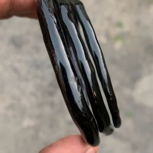 Gelang Akar Bahar Hitam 3 Lilit Size Kantoran Lentur