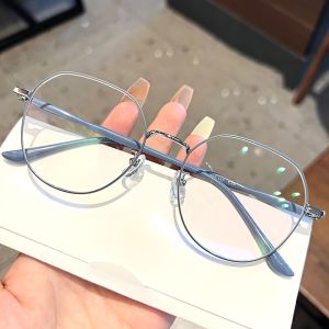 Korean Fashion Metal Frame Glasses Flat Glasses Girls Glasses Anti Blue Light Glasses Fashion Glasses