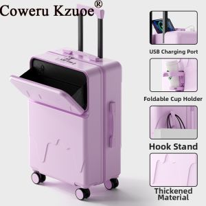 Womens Front Opening Silent Password Lock Luggage 20 Inch
