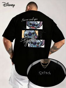 Disney Anime Stitch Printed T-shirt 2026 Mens and Womens Summer New Edition Harajuku Large Loose Casual Short Sleeve Y2K Top