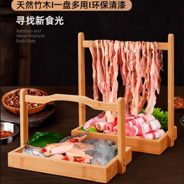 Intestine Rack Creative Wooden Goose Intestine Rack Pork Belly Special Restaurant ...