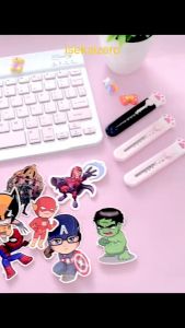 Stiker kartun Super Hero chibi isi  13 pcs