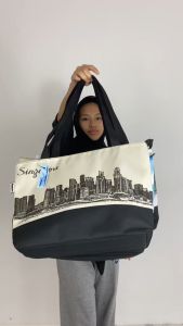TAS SINGAPORE TOTE BAG TALI WEBING SOUVENIR OLEH OLEH READY 6 MOTIF