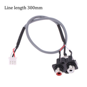 EELHOE | [NC]3PIN Audio Signal Cable 2 TO XH2.54MM Audio Input Socket Extended Sound Signal Interface 30CM For Amplifier Panel[NC]