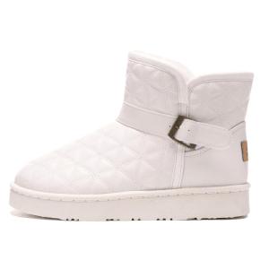 Womens Winter Thickened Short Snow Boots Fleece Lined Warm Outdoor Cotton Shoes round Toe Flat Heel Manmade Fur Lined