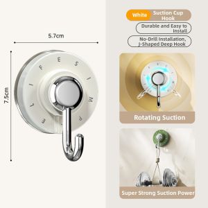 FAJIENUO | No-Drill Vacuum Adhesive Wall Hooks