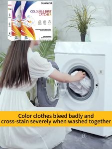 ✨1 piece equals 20 of other products✨ colour absorption sheet anti dyeing sheet colour absorber sheet color absorption sheet colour catcher sheet laundry sheet laundry detergent sheet 100pcs/box 吸色洗衣片