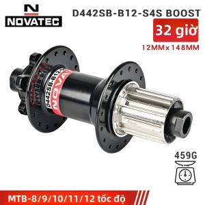 Moay-ơ Xe Đạp Leo Núi Novatec MTB D442 D041 Bánh Trước Sau 2/4 Bạc Đạn 32H BOOST THRU 15/12mm Cho Xe Đạp Leo Núi 8/9/10/11/12 Tốc Độ