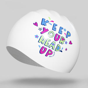 WATERTIME | Waterproof Large Fit Silicone Swim Cap For Long Hair Ear Protection
