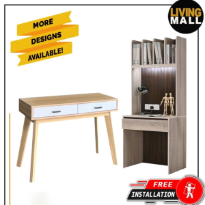 Living Mall Brann Series Wooden Study Table in 8 Designs. FULLY ASSEMBLY